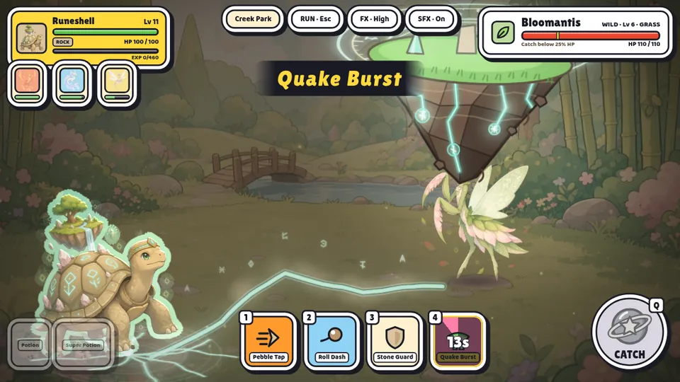 Runeshell Quake Burst